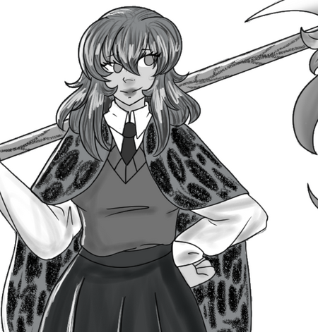 Monochrome/Lineart of Caoimhe Macneary (OC)